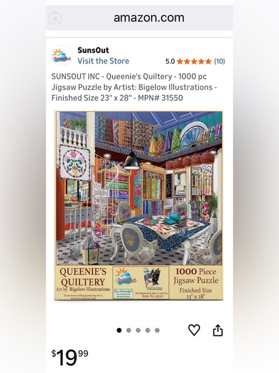 Sunsout Other - SunsOut Queenie's Quiltery 1000-Piece Jigsaw Puzzle - Colorful Quilt Shop Art
